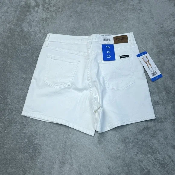 Calvin Klein Women's Size 10 Shorts White Cotton Blend e0689 - Picture 4 of 5